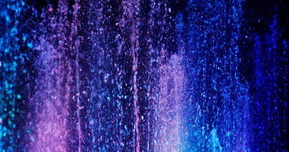 Fountain With Color Illumination