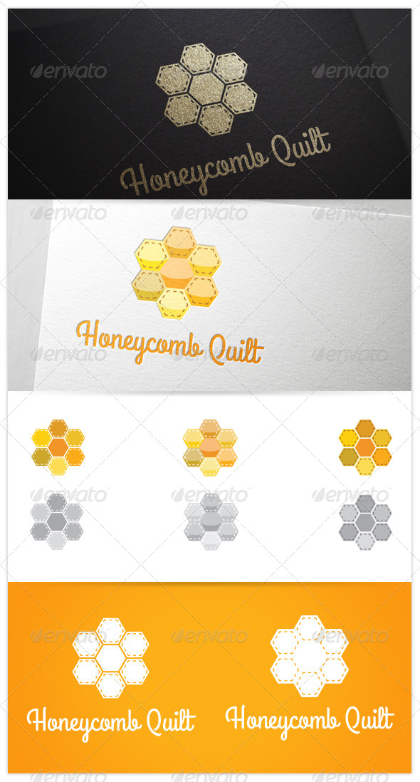 GraphicRiver Honeycomb Quilt Patch Stitch Logo 8259889 GraphicRiver Honeycomb Quilt Patch Stitch Logo 8259889