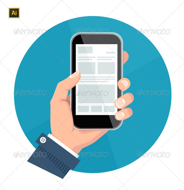 GraphicRiver Vector Smartphone in Hand Mockup 8284784 GraphicRiver Vector Smartphone in Hand Mockup 8284784
