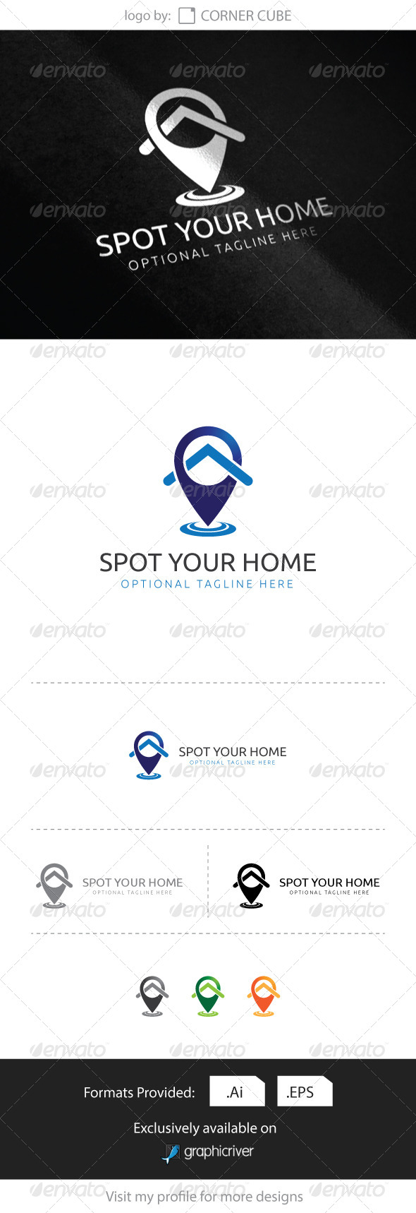 GraphicRiver Spot Your Home logo 8284848 GraphicRiver Spot Your Home logo 8284848