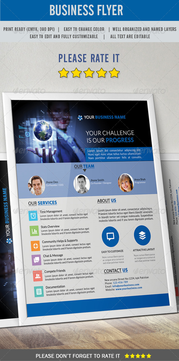 GraphicRiver Business Flyer Template 8285655 GraphicRiver Business Flyer Template 8285655