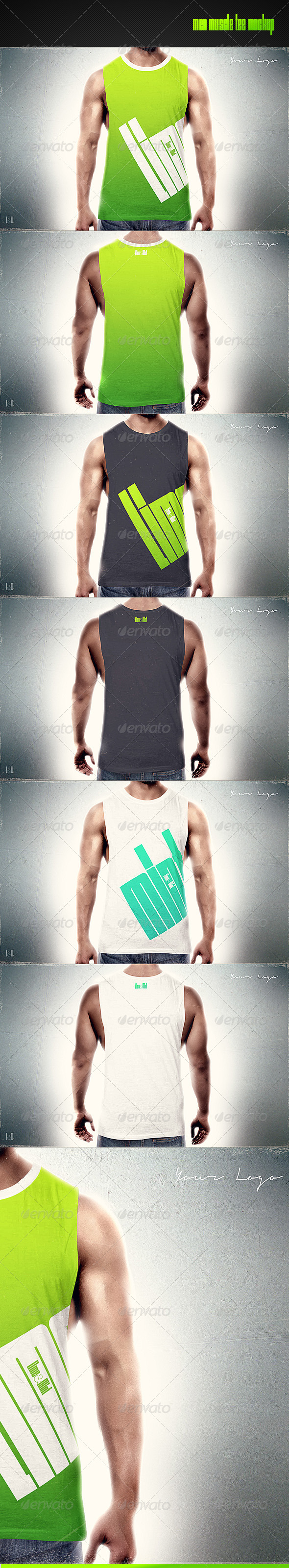 GraphicRiver Men Muscle Tee Mock-up 8286333 GraphicRiver Men Muscle Tee Mock-up 8286333