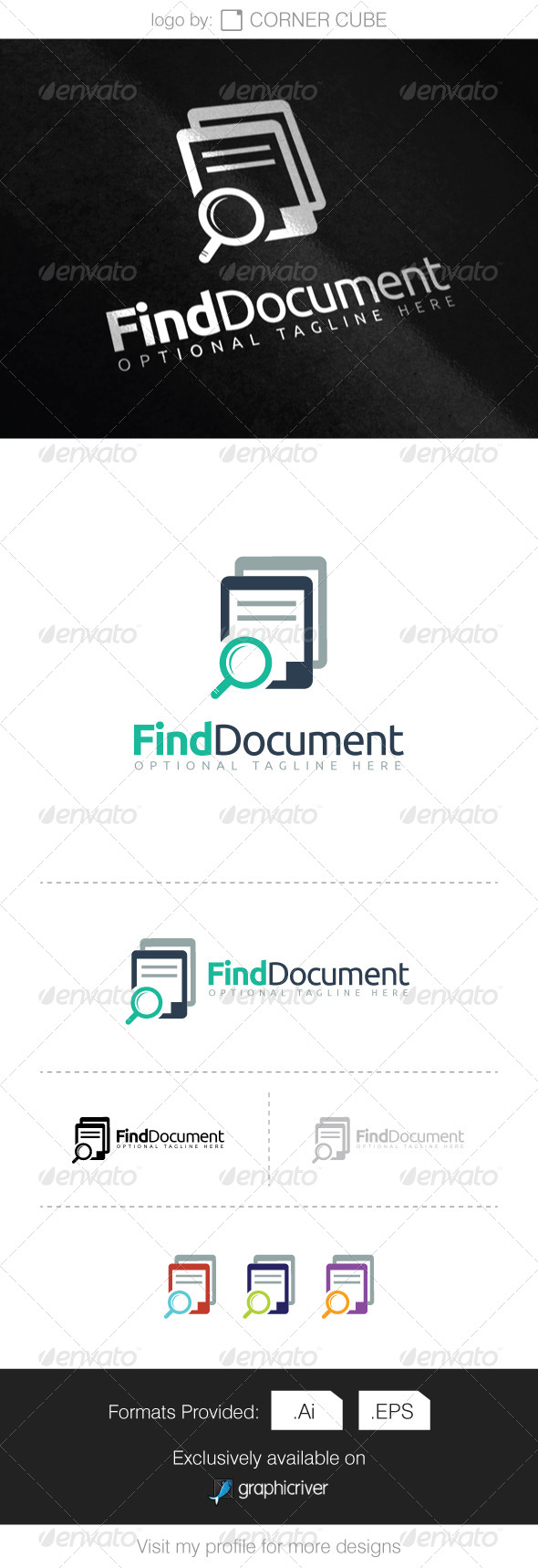 GraphicRiver Find Document Logo 8286350 GraphicRiver Find Document Logo 8286350