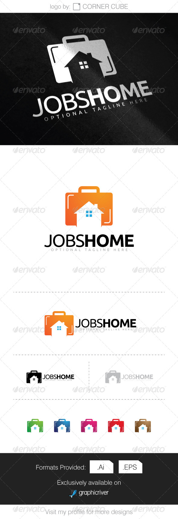 GraphicRiver Jobs Home Logo 8286416 GraphicRiver Jobs Home Logo 8286416