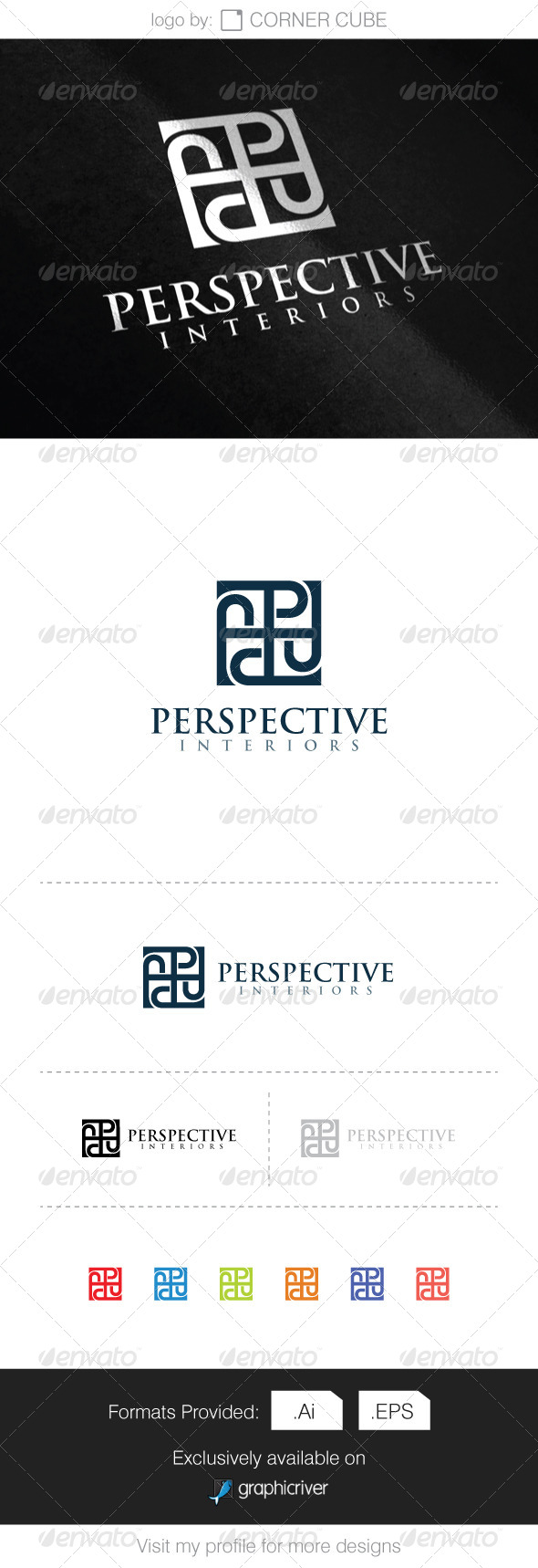 GraphicRiver Perspective Interiors Logo 8286513 GraphicRiver Perspective Interiors Logo 8286513