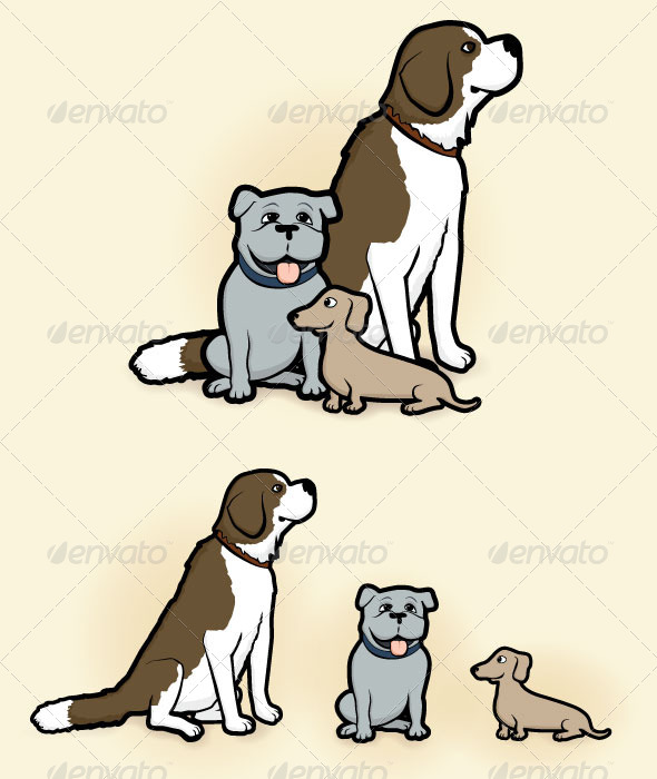 GraphicRiver Big Medium and Small Dogs 8276251 GraphicRiver Big Medium and Small Dogs 8276251