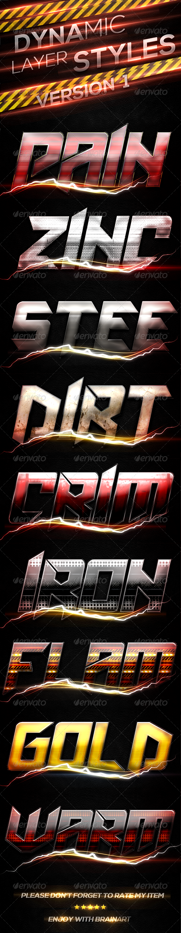 Dynamic Layer Styles V1 - Text Effects Styles
