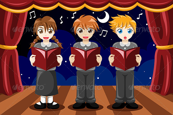 GraphicRiver Children Singing in a Choir 8292609 GraphicRiver Children Singing in a Choir 8292609