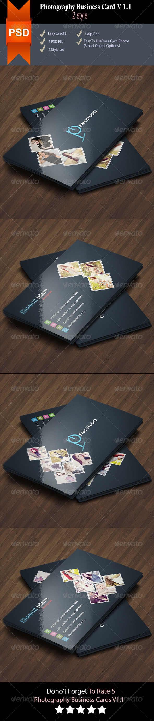 GraphicRiver Photography Business Cards Design 8292720 GraphicRiver Photography Business Cards Design 8292720