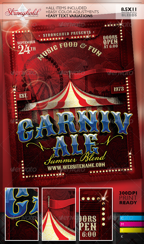 GraphicRiver Vintage Carnivale Brewery Flyer Template 8292890 GraphicRiver Vintage Carnivale Brewery Flyer Template 8292890