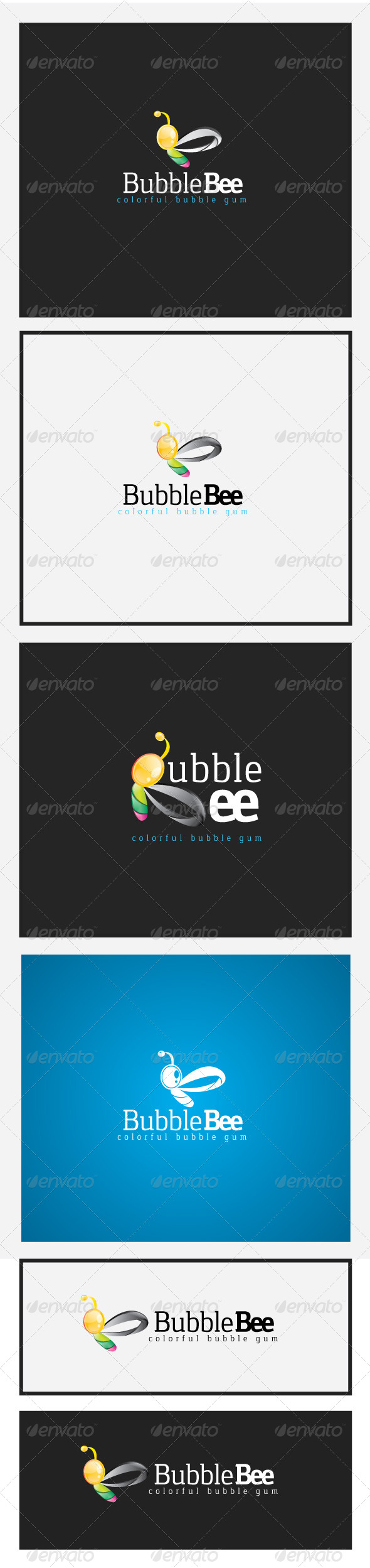 GraphicRiver Bubble Bee Logo 8293505 GraphicRiver Bubble Bee Logo 8293505