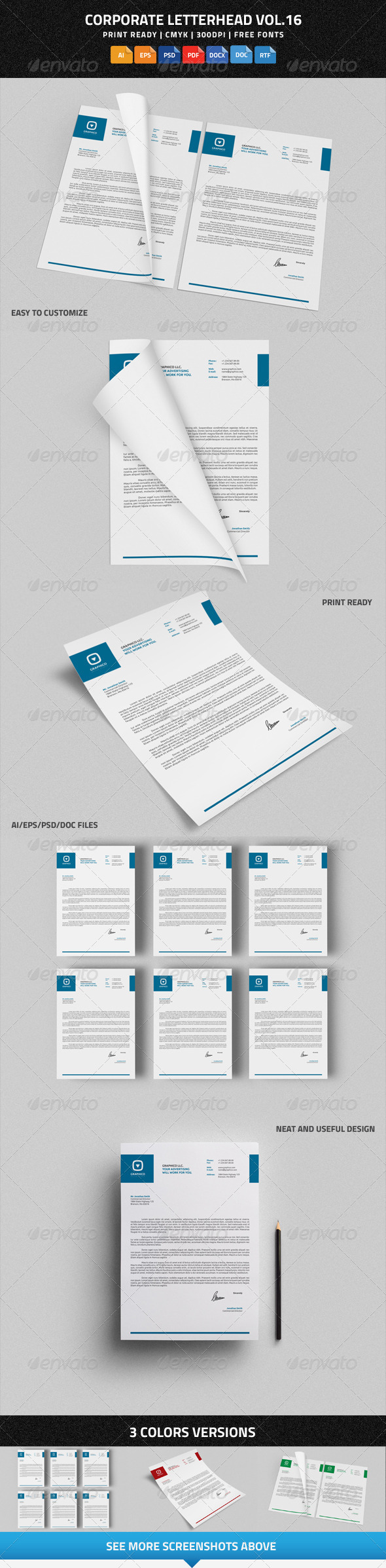 GraphicRiver Corporate Letterhead vol.16 with MS Word DOC DOCX 8293634 GraphicRiver Corporate Letterhead vol.16 with MS Word DOC DOCX 8293634