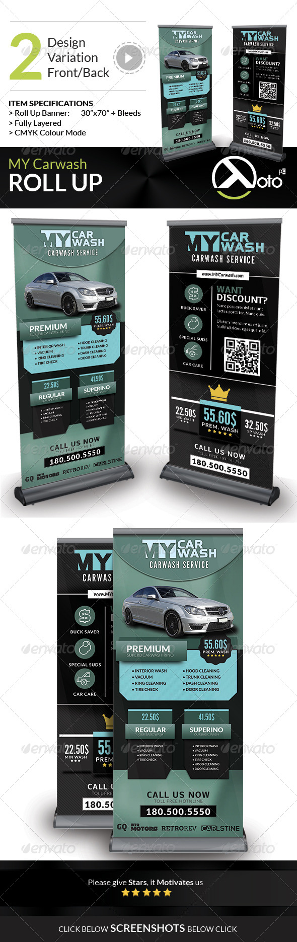 GraphicRiver MY Automobile Carwash Service Roll Up Banner 8293791 GraphicRiver MY Automobile Carwash Service Roll Up Banner 8293791