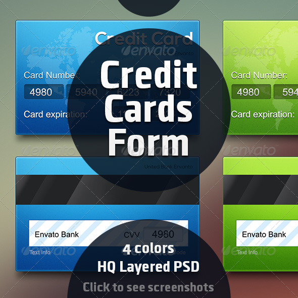 GraphicRiver Credit Card Forms 8284234 GraphicRiver Credit Card Forms 8284234
