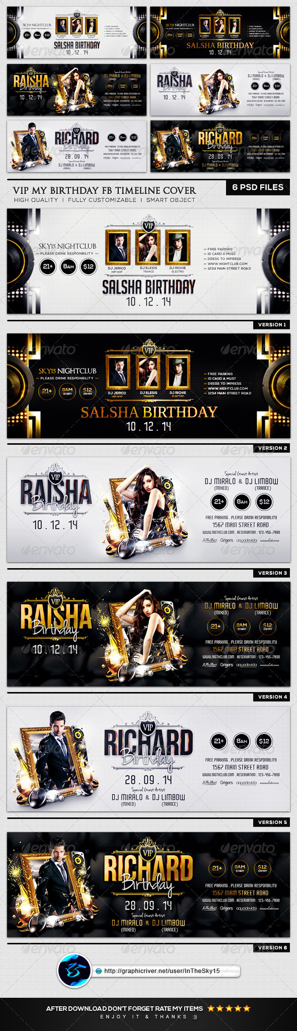 GraphicRiver VIP My Birthday FB Timeline Cover 8294791 GraphicRiver VIP My Birthday FB Timeline Cover 8294791