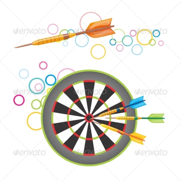 GraphicRiver Darts with Dartboard 8294964 GraphicRiver Darts with Dartboard 8294964