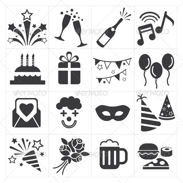 GraphicRiver Party Celebration Icons 8295046 GraphicRiver Party Celebration Icons 8295046