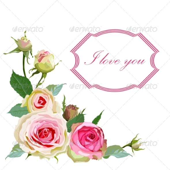 GraphicRiver Floral Background with Vintage Label 8295112 GraphicRiver Floral Background with Vintage Label 8295112