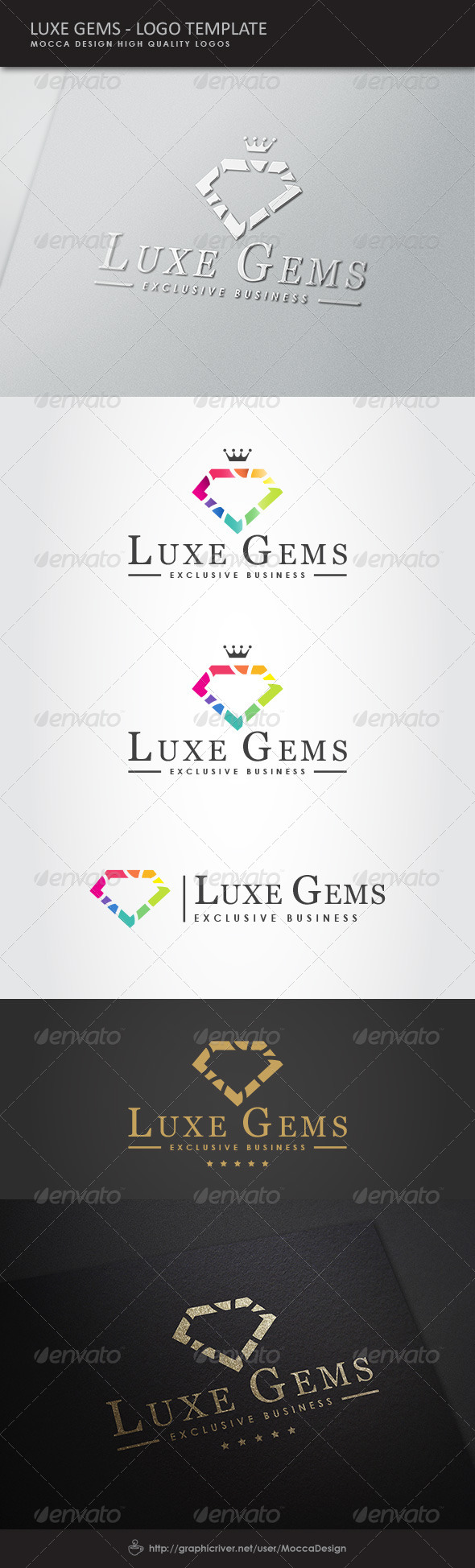 GraphicRiver Luxe Gems Logo 8295194 GraphicRiver Luxe Gems Logo 8295194