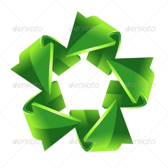 GraphicRiver Five Green Recycling Arrows 8295292 GraphicRiver Five Green Recycling Arrows 8295292