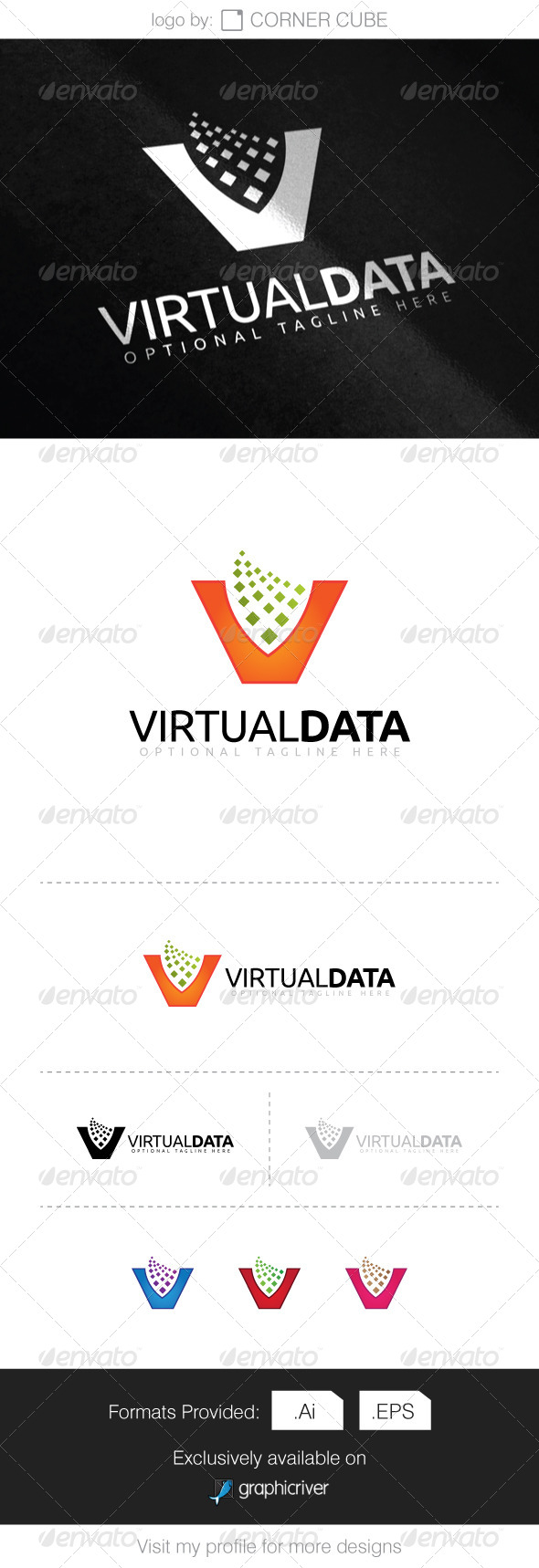 GraphicRiver Virtual Data Logo 8295486 GraphicRiver Virtual Data Logo 8295486