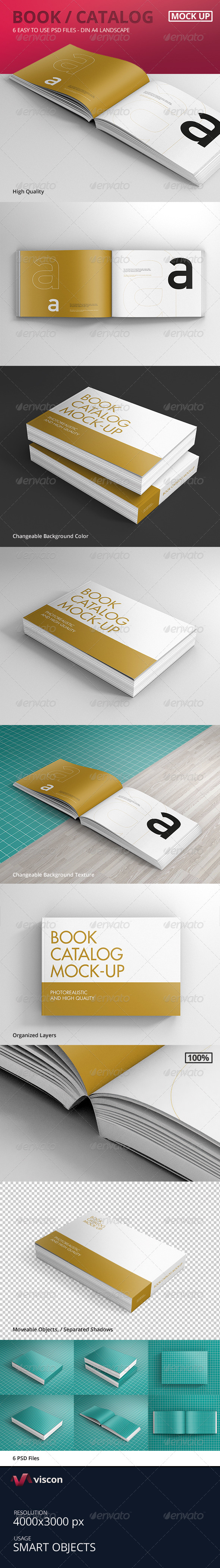 Book Catalog Mock-Ups Landscape Book Catalog Mock-Ups Landscape