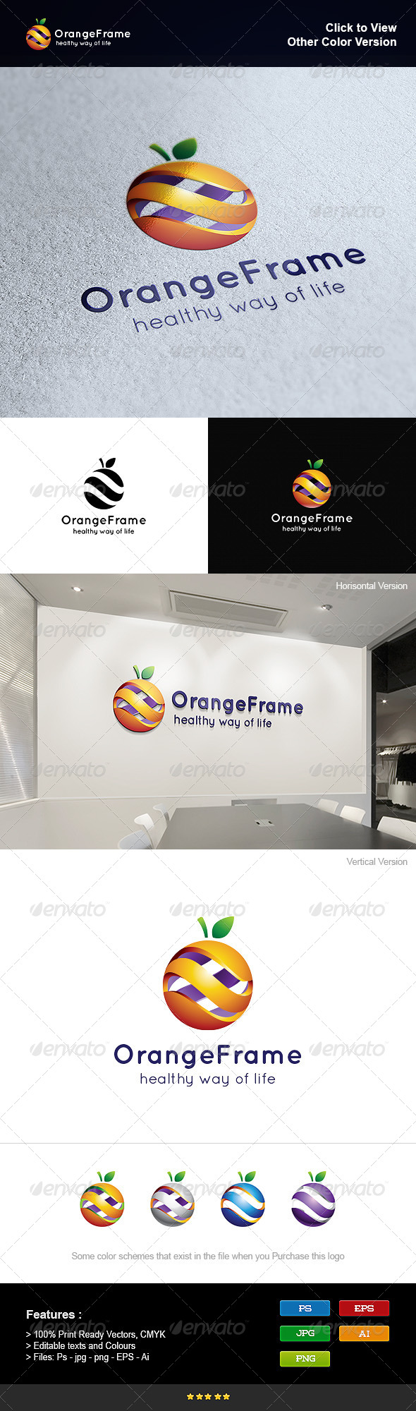 GraphicRiver 3D Orange Frame 8295605 GraphicRiver 3D Orange Frame 8295605
