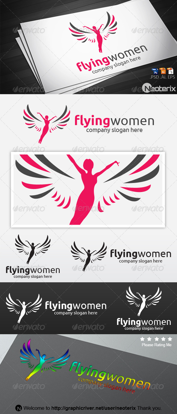 GraphicRiver FlyingWomen 8295896 GraphicRiver FlyingWomen 8295896