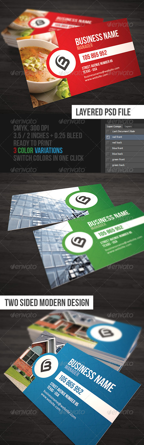 GraphicRiver 3 Colors Business Card for all Purposes 8295910 GraphicRiver 3 Colors Business Card for all Purposes 8295910