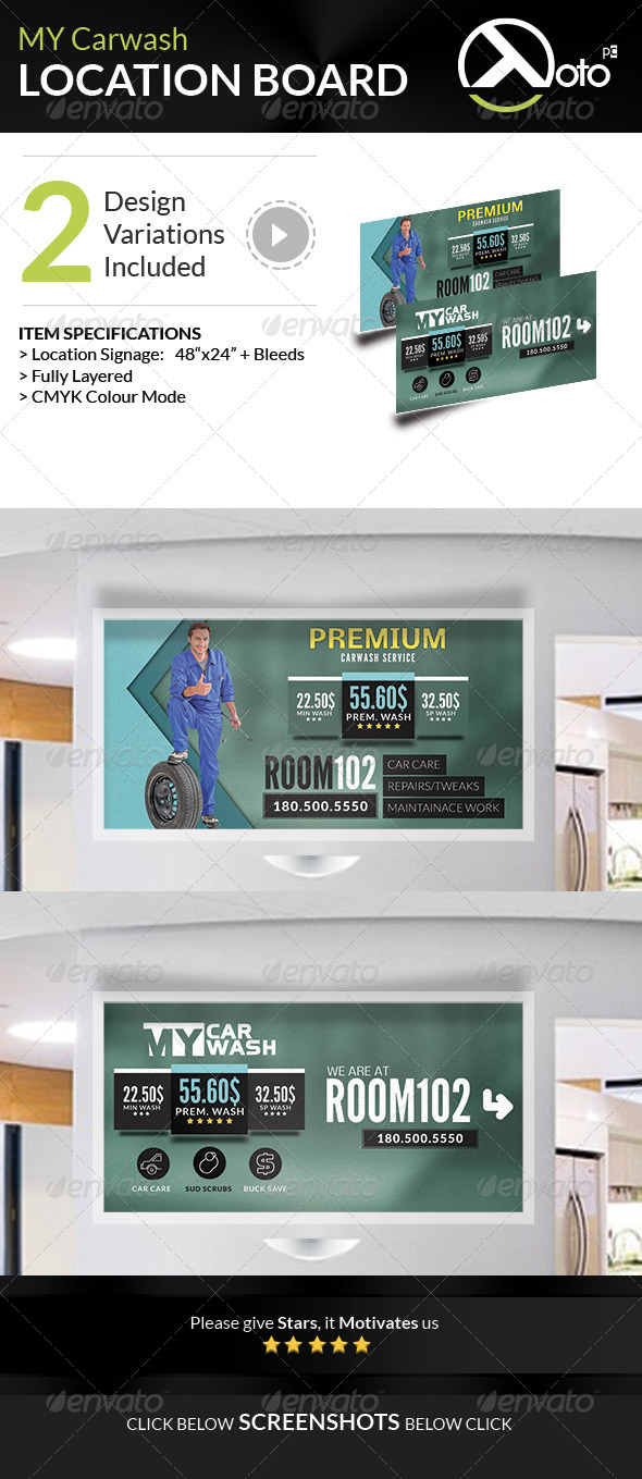 MY Automobile Carwash Service Location Boards MY Automobile Carwash Service Location Boards