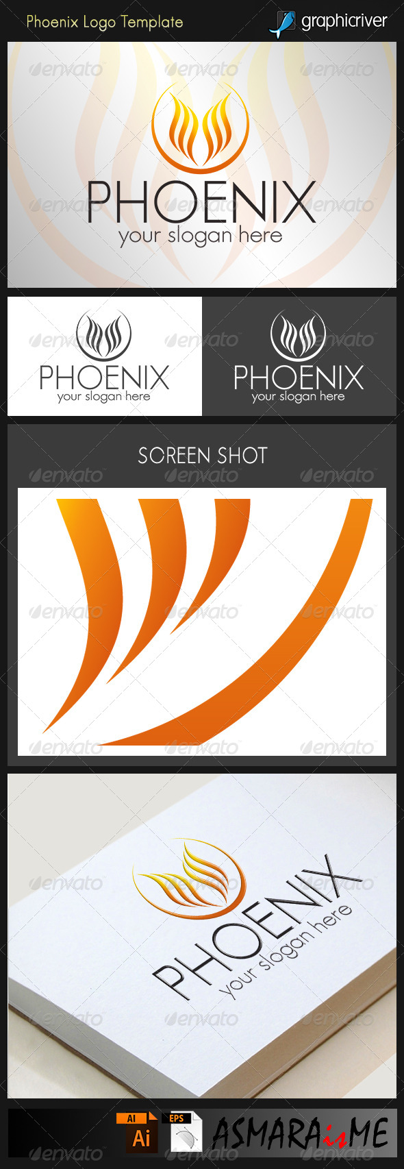 GraphicRiver Phoenix Fire Wing Logo 8296463 GraphicRiver Phoenix Fire Wing Logo 8296463
