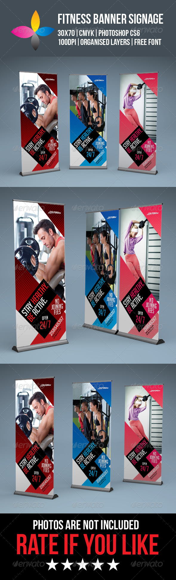 Fitness Roll Up Banner Signage (Signage)