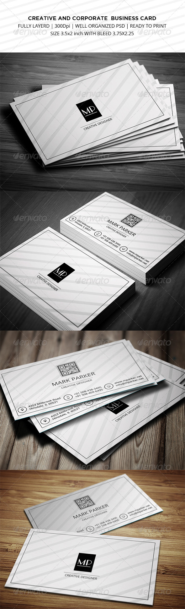 Clean and Creative Corporate Business Card (Corporate)