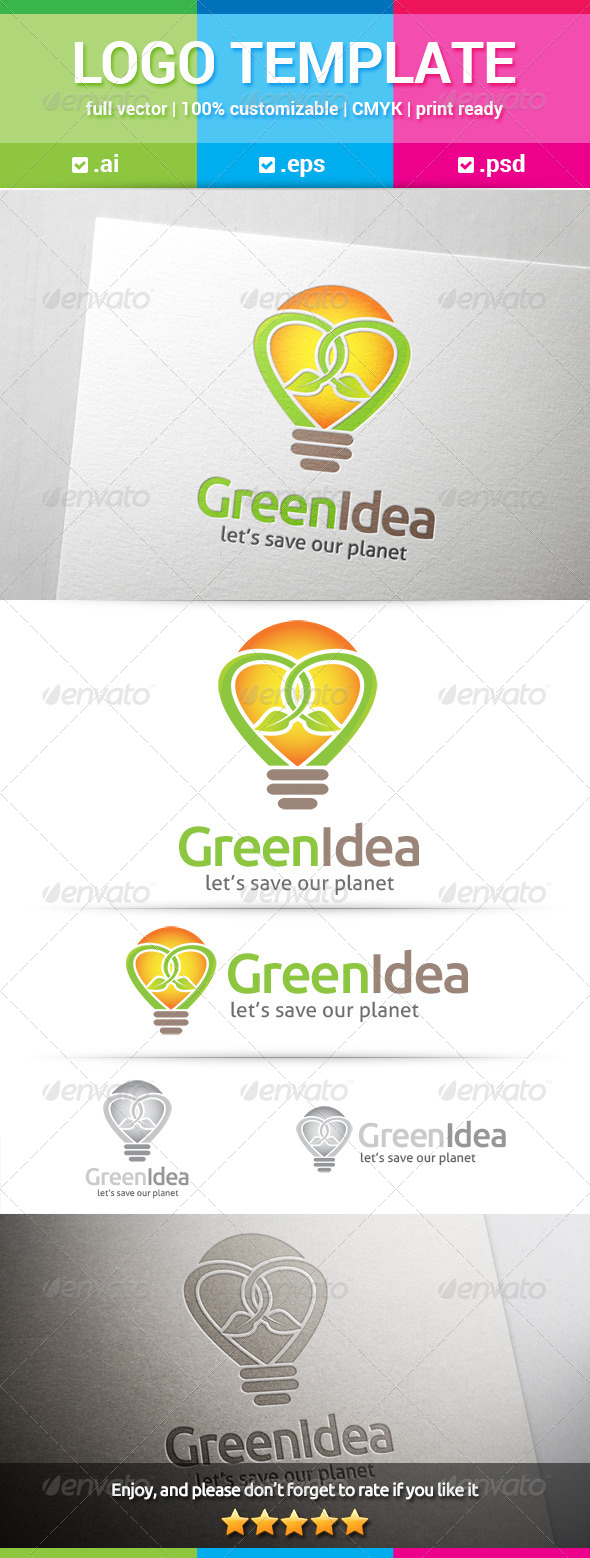 GraphicRiver Green Idea Logo 8304966 GraphicRiver Green Idea Logo 8304966