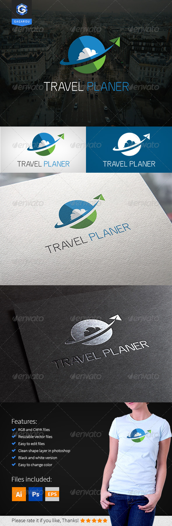 GraphicRiver Travel Planer Logo 8307977 GraphicRiver Travel Planer Logo 8307977