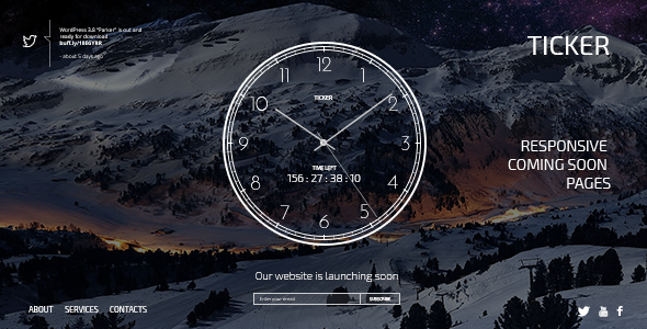 ThemeForest TICKER Responsive Countdown Clock Landing Page 8314362 ThemeForest TICKER Responsive Countdown Clock Landing Page 8314362