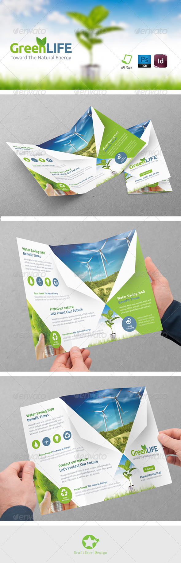GraphicRiver Green Energy Tri-Fold Templates 8315384 GraphicRiver Green Energy Tri-Fold Templates 8315384