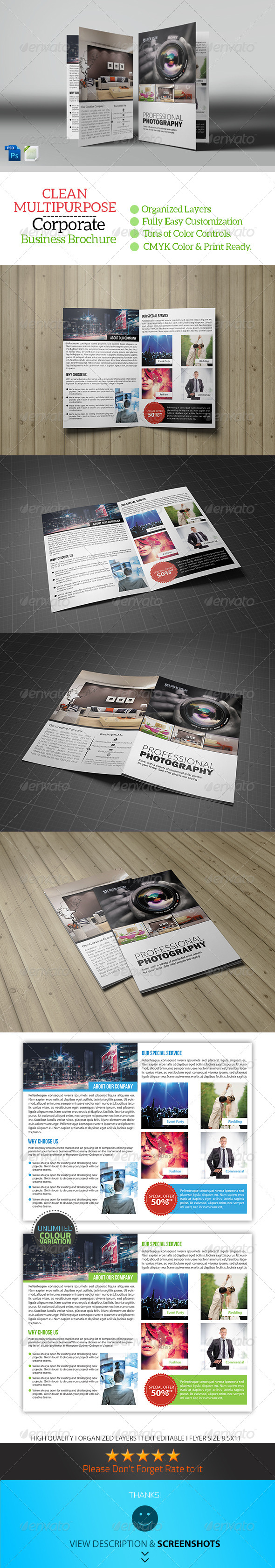GraphicRiver Photography Bifold Brochure Template 8315760 GraphicRiver Photography Bifold Brochure Template 8315760