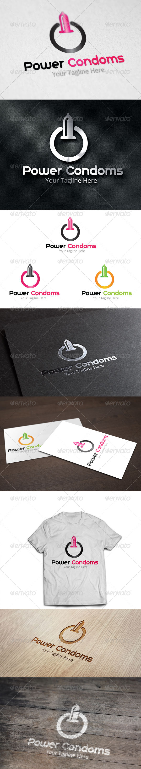 GraphicRiver Power Condoms Logo Template 8294849 GraphicRiver Power Condoms Logo Template 8294849
