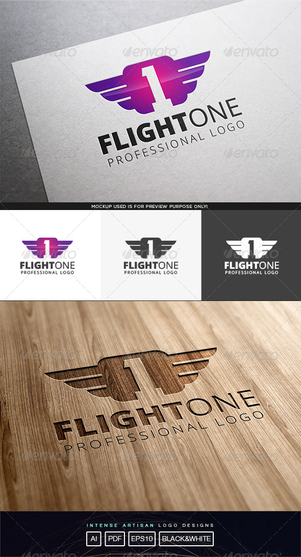 GraphicRiver Flight One Logo Template 8316646 GraphicRiver Flight One Logo Template 8316646