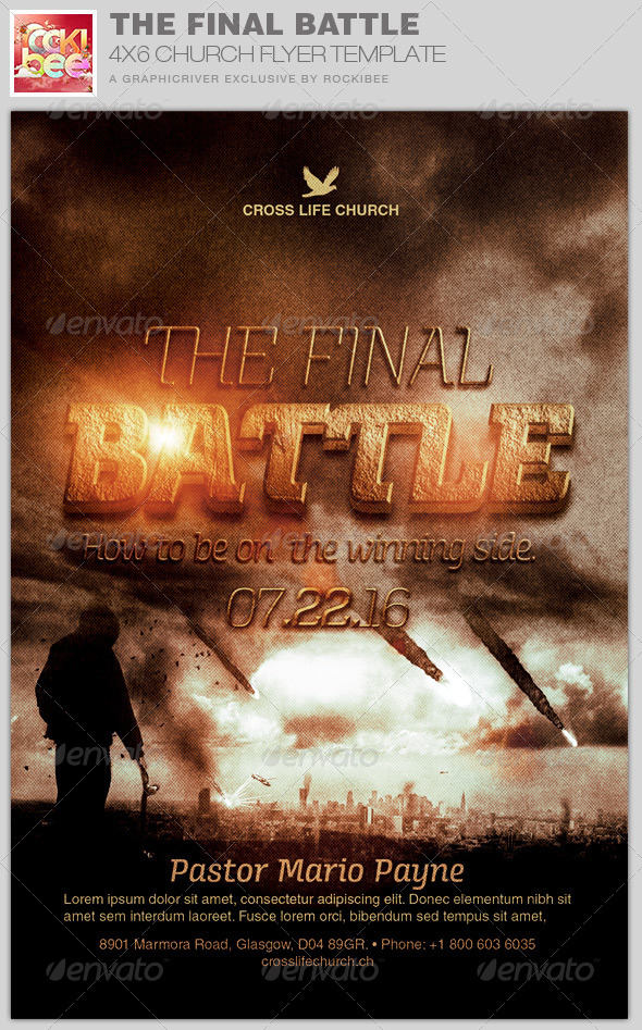 GraphicRiver The Final Battle Church Flyer Template 8316767 GraphicRiver The Final Battle Church Flyer Template 8316767