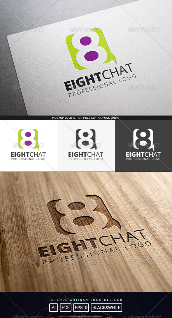 GraphicRiver Eight Chat Logo Template 8316877 GraphicRiver Eight Chat Logo Template 8316877