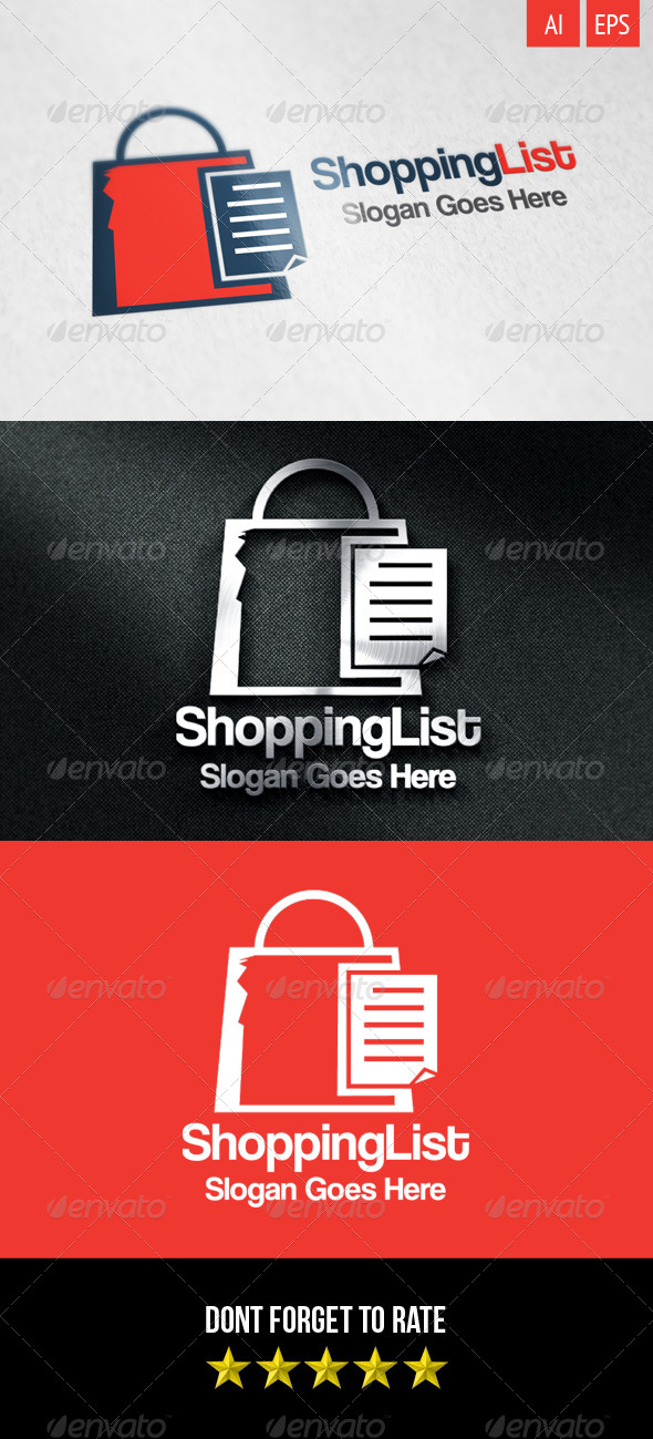 GraphicRiver Shopping List Logo 8316878 GraphicRiver Shopping List Logo 8316878