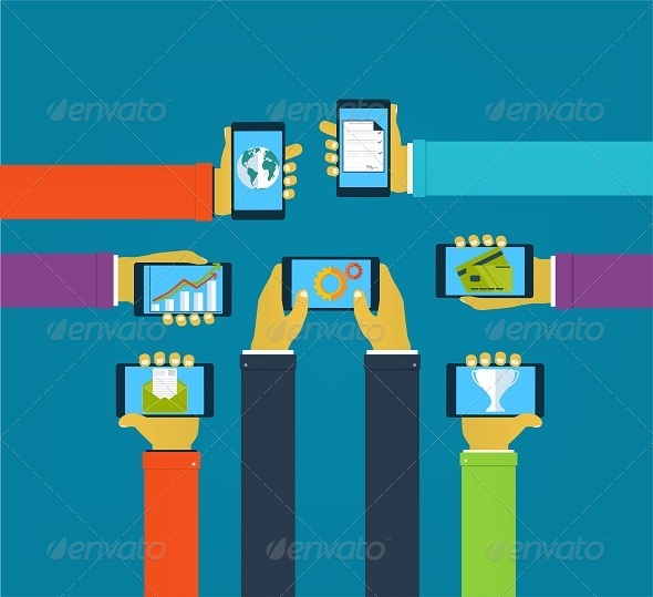 GraphicRiver Interaction Hands Using Mobile Apps 8316953 GraphicRiver Interaction Hands Using Mobile Apps 8316953