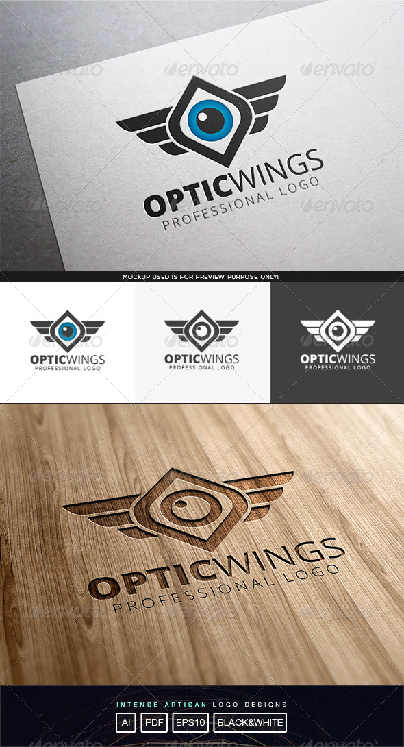 Optic Wings V.2 Logo Template Optic Wings V.2 Logo Template