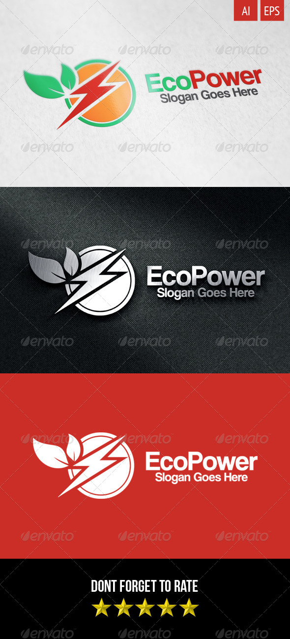 GraphicRiver Eco Power Logo 8317065 GraphicRiver Eco Power Logo 8317065