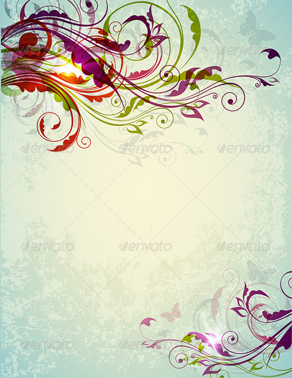 Abstract Decorative Floral Background (Backgrounds)