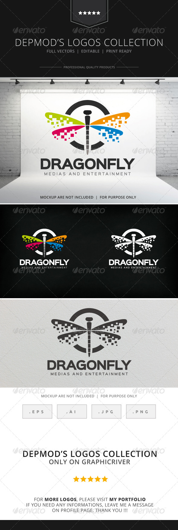 GraphicRiver Dragonfly Logo 8317862 GraphicRiver Dragonfly Logo 8317862