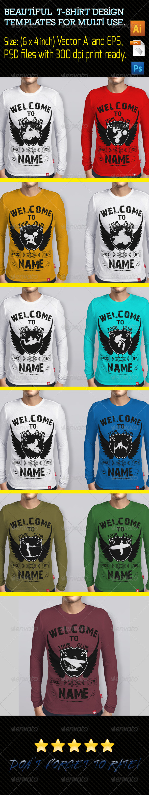 GraphicRiver T-Shirts Design Template 01 8317864 GraphicRiver T-Shirts Design Template 01 8317864