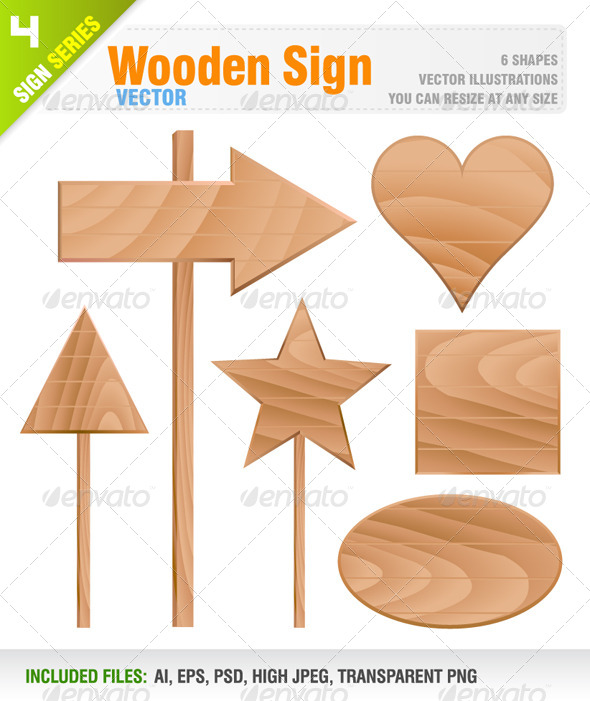 Wooden Sign (Decorative Symbols)